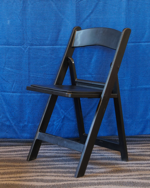 Black Padded Folding Chair